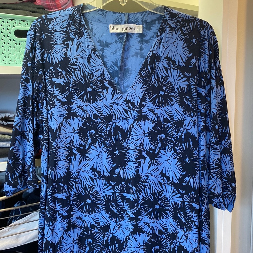 Blue Ginger modern mu’u mu’u